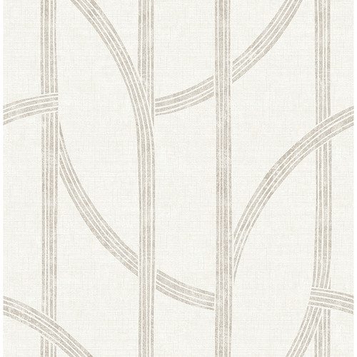 4141-27140 Harlow Curved Contours Champagne Neutral Farmhouse Style Non Woven Unpasted Wallpaper from Solace by A-Street Prints Made in Great Britain