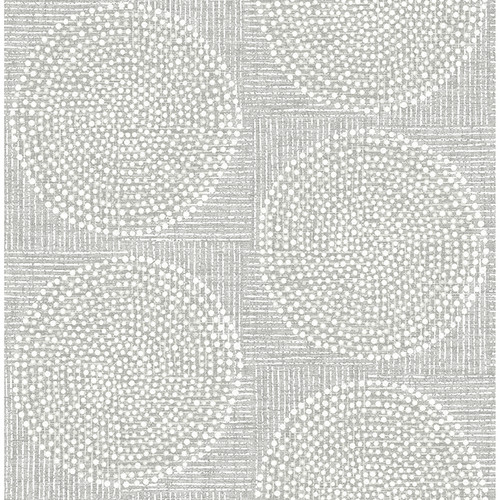 4141-27121 Salma Medallion Gray Bohemian Style Non Woven Unpasted Wallpaper from Solace by A-Street Prints Made in Great Britain