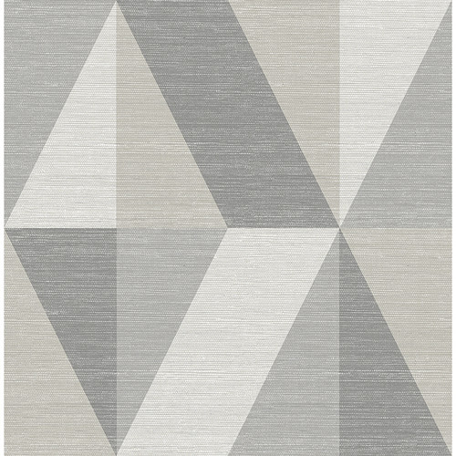 4141-27107 Winslow Geometric Faux Grasscloth Stone Gray Masculine Style Non Woven Unpasted Wallpaper from Solace by A-Street Prints Made in Great Britain