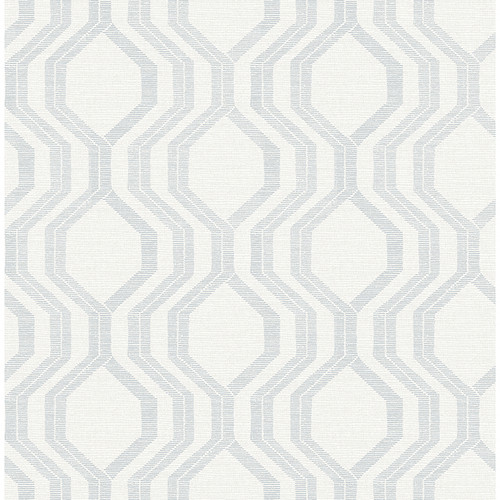 4141-27104 Burton Modern Ogee Silver Gray Modern Style Non Woven Unpasted Wallpaper from Solace by A-Street Prints Made in Great Britain