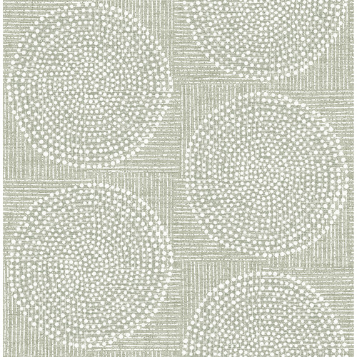 4141-27122 Salma Medallion Sage Green Bohemian Style Non Woven Unpasted Wallpaper from Solace by A-Street Prints Made in Great Britain