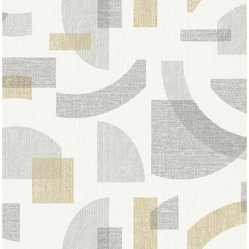 4141-27159 Fulton Shapes Gold Brown Modern Style Non Woven Unpasted Wallpaper from Solace by A-Street Prints Made in Great Britain