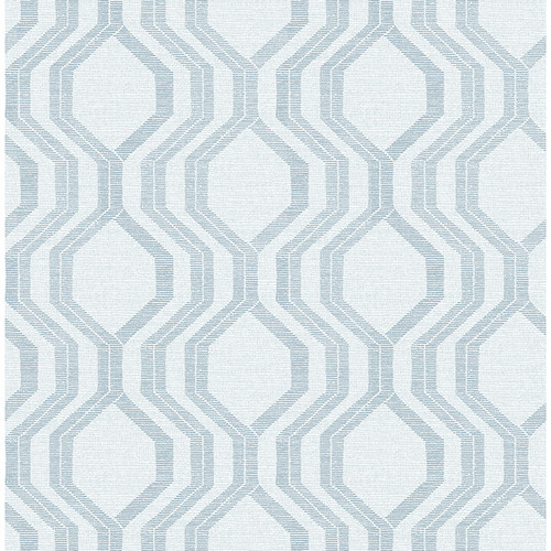 4141-27102 Burton Modern Ogee Light Blue Modern Style Non Woven Unpasted Wallpaper from Solace by A-Street Prints Made in Great Britain