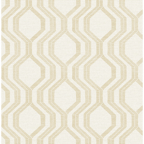 4141-27103 Burton Modern Ogee Gold Yellow Modern Style Non Woven Unpasted Wallpaper from Solace by A-Street Prints Made in Great Britain