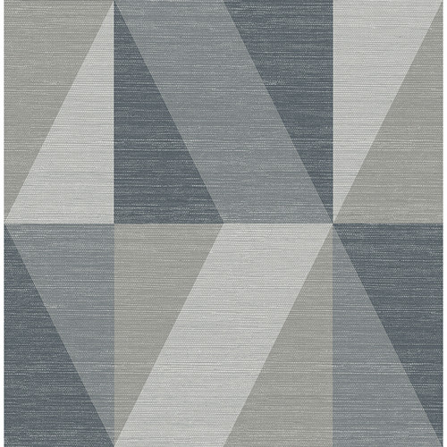 4141-27109 Winslow Geometric Faux Grasscloth Slate Gray Masculine Style Non Woven Unpasted Wallpaper from Solace by A-Street Prints Made in Great Britain