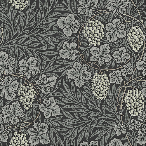 4153-82021 Vine Denim Blue Woodland Fruits Non Woven Unpasted Wallpaper from Hidden Treasures by A-Street Prints Made in Sweden