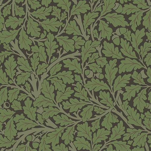 4153-82030 Oak Tree Black Green Leaf Non Woven Unpasted Wallpaper from Hidden Treasures by A-Street Prints Made in Sweden