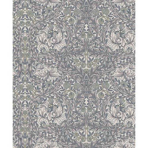 4153-82025 African Marigold Gray Floral Non Woven Unpasted Wallpaper from Hidden Treasures by A-Street Prints Made in Sweden