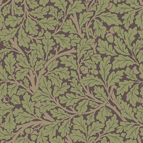 4153-82029 Oak Tree Plum Green Leaf Non Woven Unpasted Wallpaper from Hidden Treasures by A-Street Prints Made in Sweden
