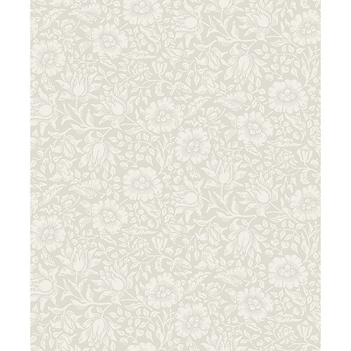 4153-82037 Mallow Dove Off White Floral Vine Non Woven Unpasted Wallpaper from Hidden Treasures by A-Street Prints Made in Sweden