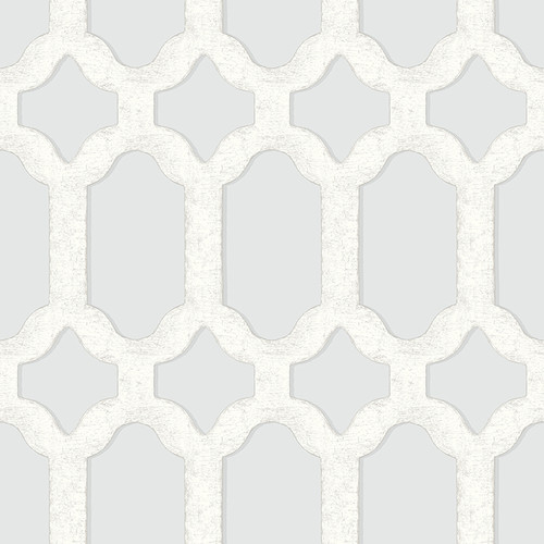 4134-72543 Chervil Sky Blue Trellis Sure Strip Prepasted Wallpaper from Wildflower by Chesapeake Made in United States
