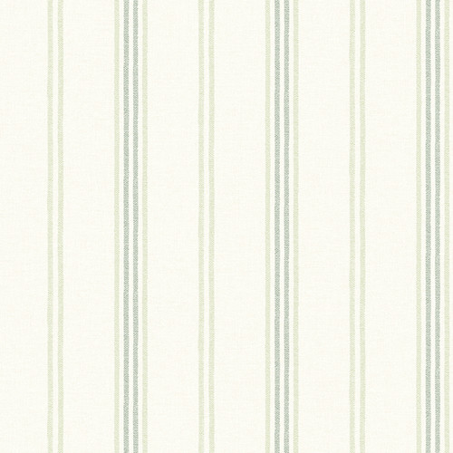 4134-72549 Lovage Green Linen Stripe Sure Strip Prepasted Wallpaper from Wildflower by Chesapeake Made in United States