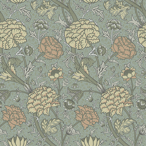4153-82034 Cray Light Blue Floral Trail Non Woven Unpasted Wallpaper from Hidden Treasures by A-Street Prints Made in Sweden