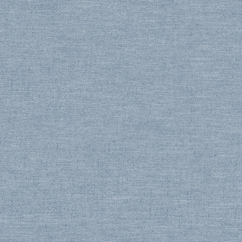 4134-72554 Chambray Denim Blue Fabric Weave Sure Strip Prepasted Wallpaper from Wildflower by Chesapeake Made in United States