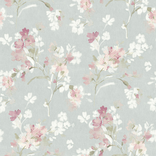 4134-72525 Azalea Fuchsia Pink Floral Branches Sure Strip Prepasted Wallpaper from Wildflower by Chesapeake Made in United States
