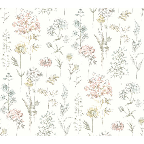 4134-72503 Bergamot Pastel Sure Strip Prepasted Wallpaper from Wildflower by Chesapeake Made in United States
