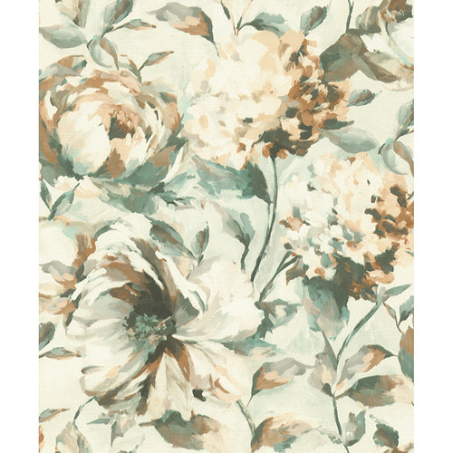 2980-485134 Attia Light Blue Floral Glam Style Unpasted Non Woven Wallpaper from Splash by Advantage Made in Germany