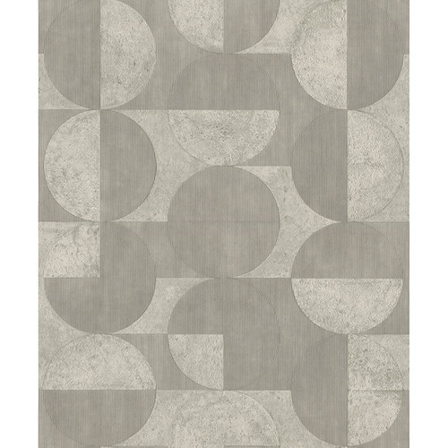 2980-521351 Barcelo Grey Circles Modern Style Unpasted Non Woven Wallpaper from Splash by Advantage Made in Germany