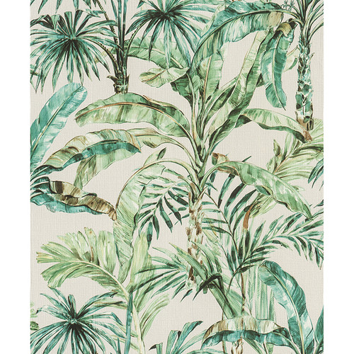 2980-485240 Calle White Tropical Style Unpasted Non Woven Wallpaper from Splash by Advantage Made in Germany