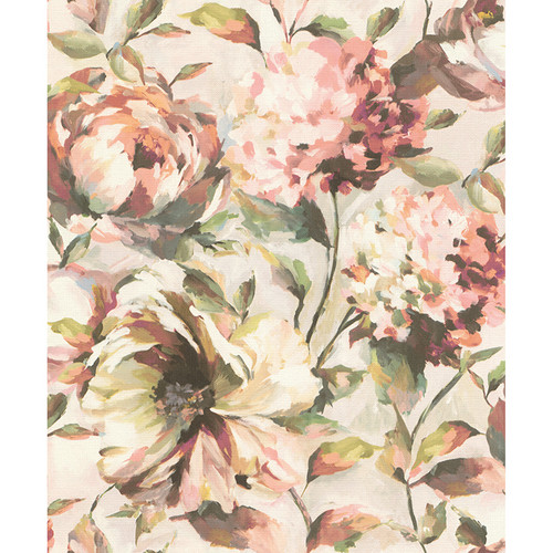2980-485158 Attia Blush Floral Glam Style Unpasted Non Woven Wallpaper from Splash by Advantage Made in Germany