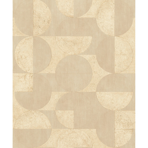 2980-521344 Barcelo Light Brown Circles Modern Style Unpasted Non Woven Wallpaper from Splash by Advantage Made in Germany