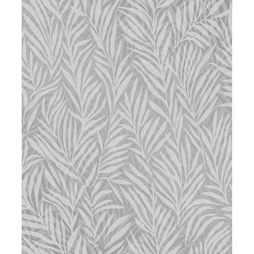 2980-M52509 Holzer Gray Fern Traditional Style Unpasted Non Woven Wallpaper from Splash by Advantage Made in France