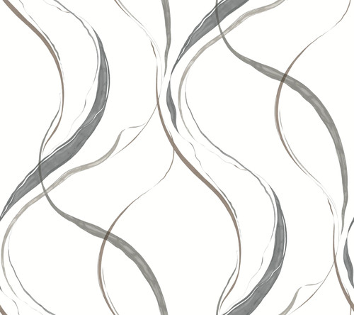 FM1092 Ink Flow Charcoal Black Cocoa Non Woven Texture Style Wallpaper from Formations