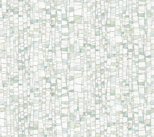 FM1084 Kaleidoscopic Green Cream Off White Gray Non Woven Texture Style Wallpaper from Formations