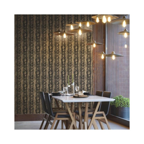 RoomMates RMK10691WP Snake Skin Peel & Stick Wallpaper Gold/Black