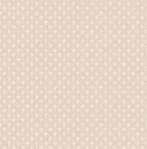 Petite Fleur de lis Wallpaper in Blush FS50511 from Wallquest