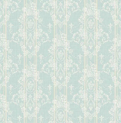 Gated Garden Wallpaper in Soft Blue FS50304 from Wallquest