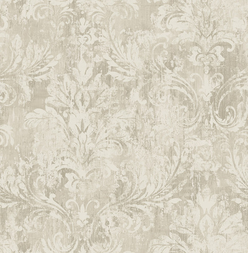 Distressed Damask Wallpaper in Dusk VF30508 from Wallquest