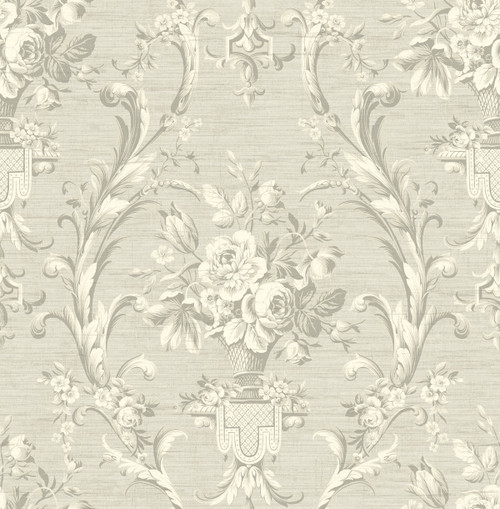 Antique Urn Wallpaper in Silver TX41308 from Wallquest