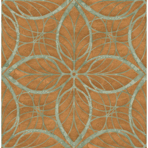 Seabrook in Copper Green MK20504 Wallpaper