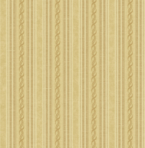 Golden Laurel Stripe Wallpaper in Full Gold TX41005 from Wallquest