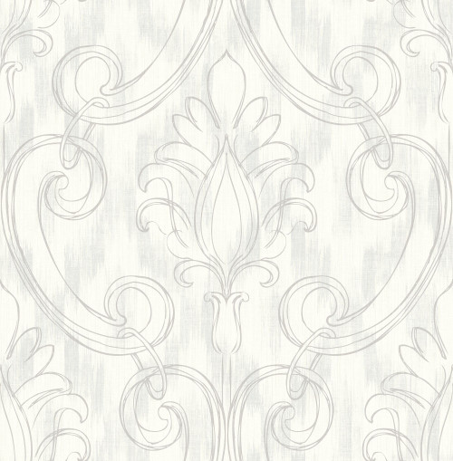 Seabrook in Gray Off White MT80010 Wallpaper