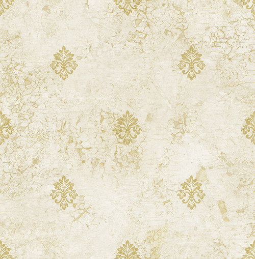 Distressed Fleur de lis Wallpaper in Shinning DV50105 from Wallquest