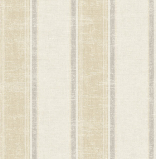 Vintage Wide Stripe Wallpaper in Warm Neutral MV82207 from Wallquest