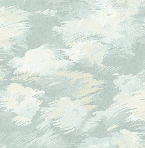 Dreamy Faux Clouds Wallpaper in Blues BM61412 from Wallquest