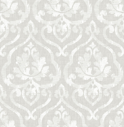 Seabrook in Gray Off White MT81908 Wallpaper