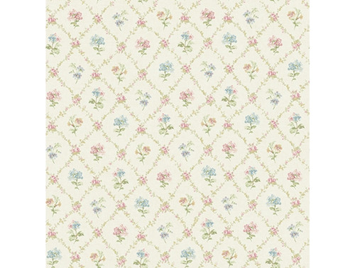 Floral Diamond in Spring Meadow FG71501 Wallpaper
