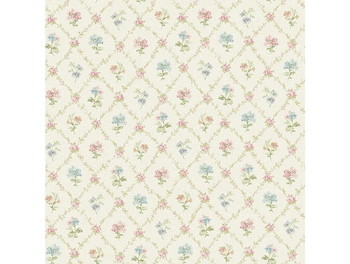 Floral Diamond in Spring Meadow FG71501 Wallpaper