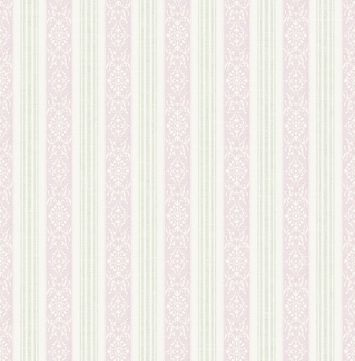 Spring Stripe Wallpaper in Violet FS50109 from Wallquest