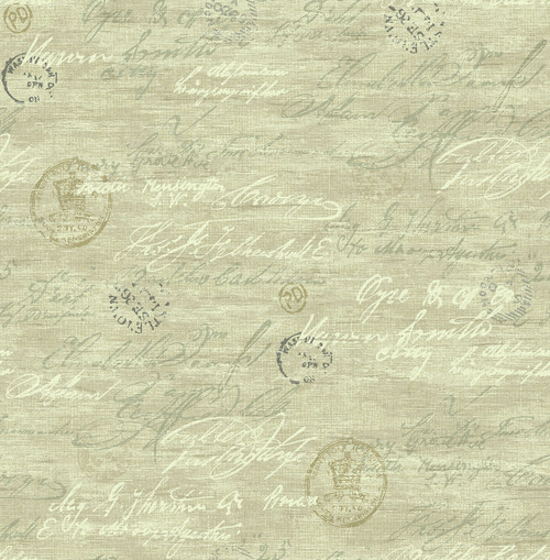 Nouveau Calligraphy Wallpaper in Warm Neutral AR30702 from Wallquest