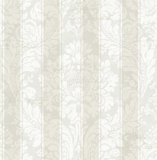 Striped Damask Wallpaper in Soft Neutral FS50901 from Wallquest