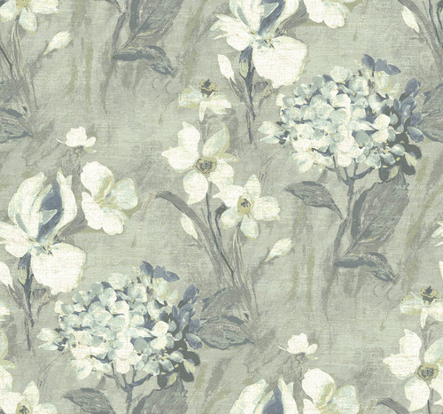 Windblown Florals Wallpaper in Whisper AR32302 from Wallquest