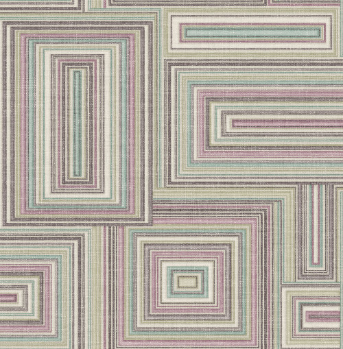 Seabrook in Blue Green Purple Wine LG90509 Wallpaper