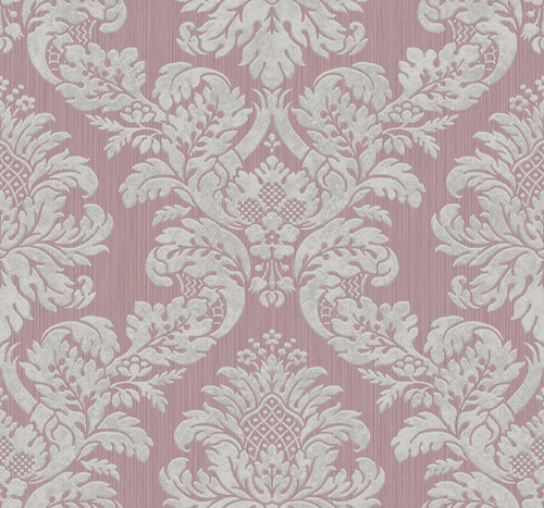 Classic Damask Wallpaper in Pink KT90511 from Wallquest