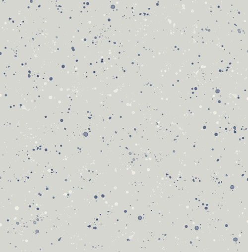 Wallquest DA60800 Paint Splatter Gray and Midnight Blue