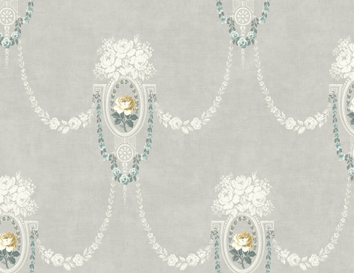 Classic Cameo Wallpaper in Dove MM50703 by Wallquest